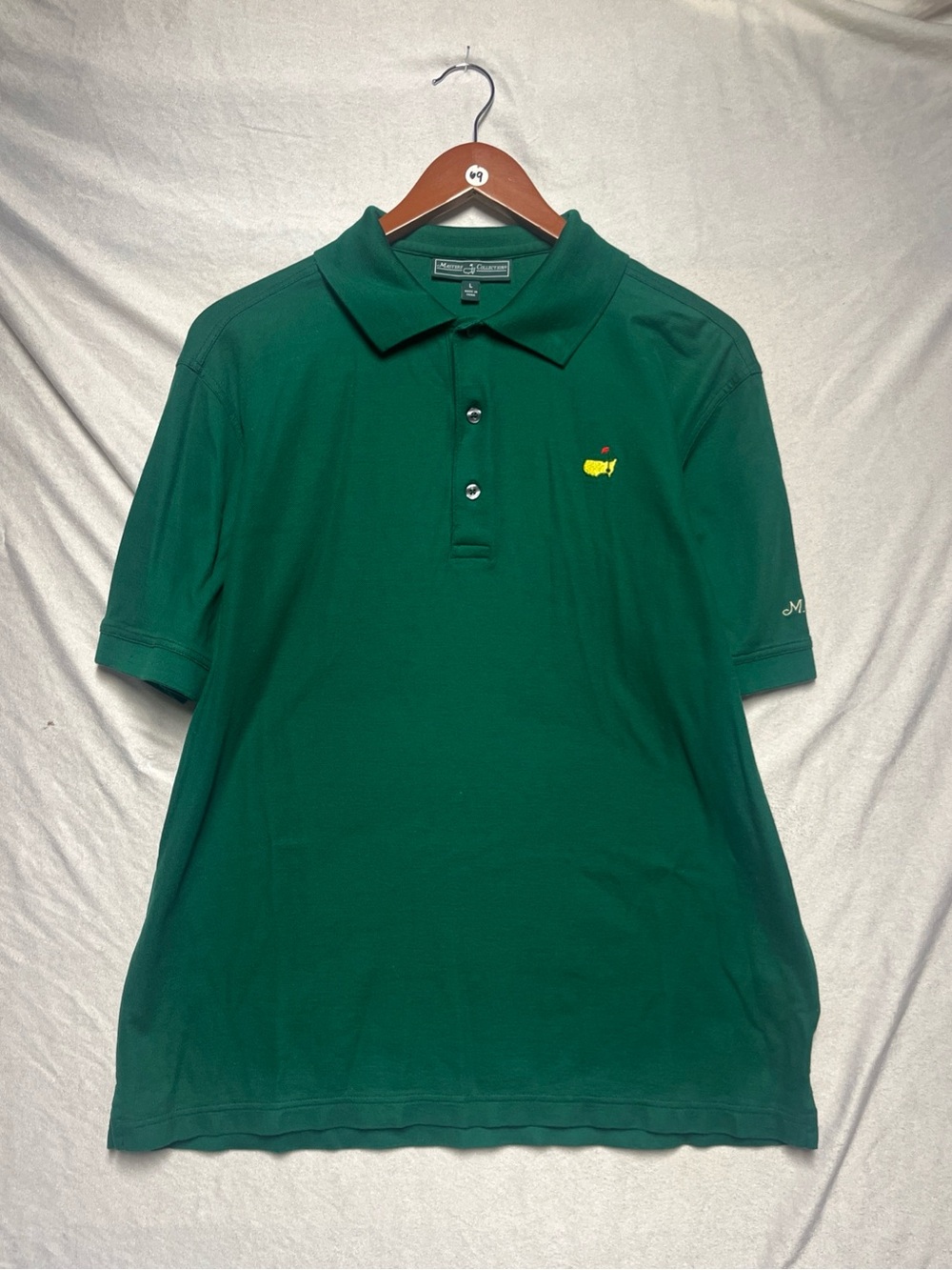 Masters Collection Shirt Mens Large Green The Masters Logo Golf Polo Pima Cotton
